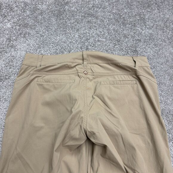 Prana Capri Pants Womens 8 Brown Tan Ankle Zip Straight Leg Outdoor Hiking 32x22 - Picture 5 of 16